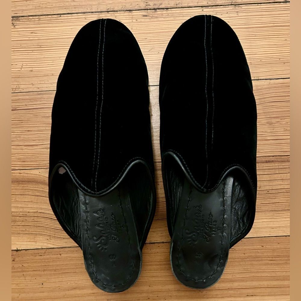 Sabah Catalina Black Velvet Babas. Womens Size 40. - Picture 5 of 14